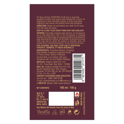 Back image of Denver deodorant ace