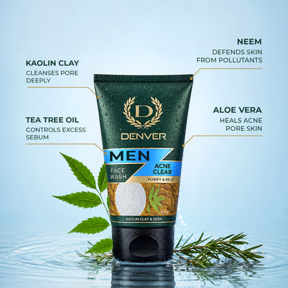 Acne Clear Face Wash 100GM | DENVER