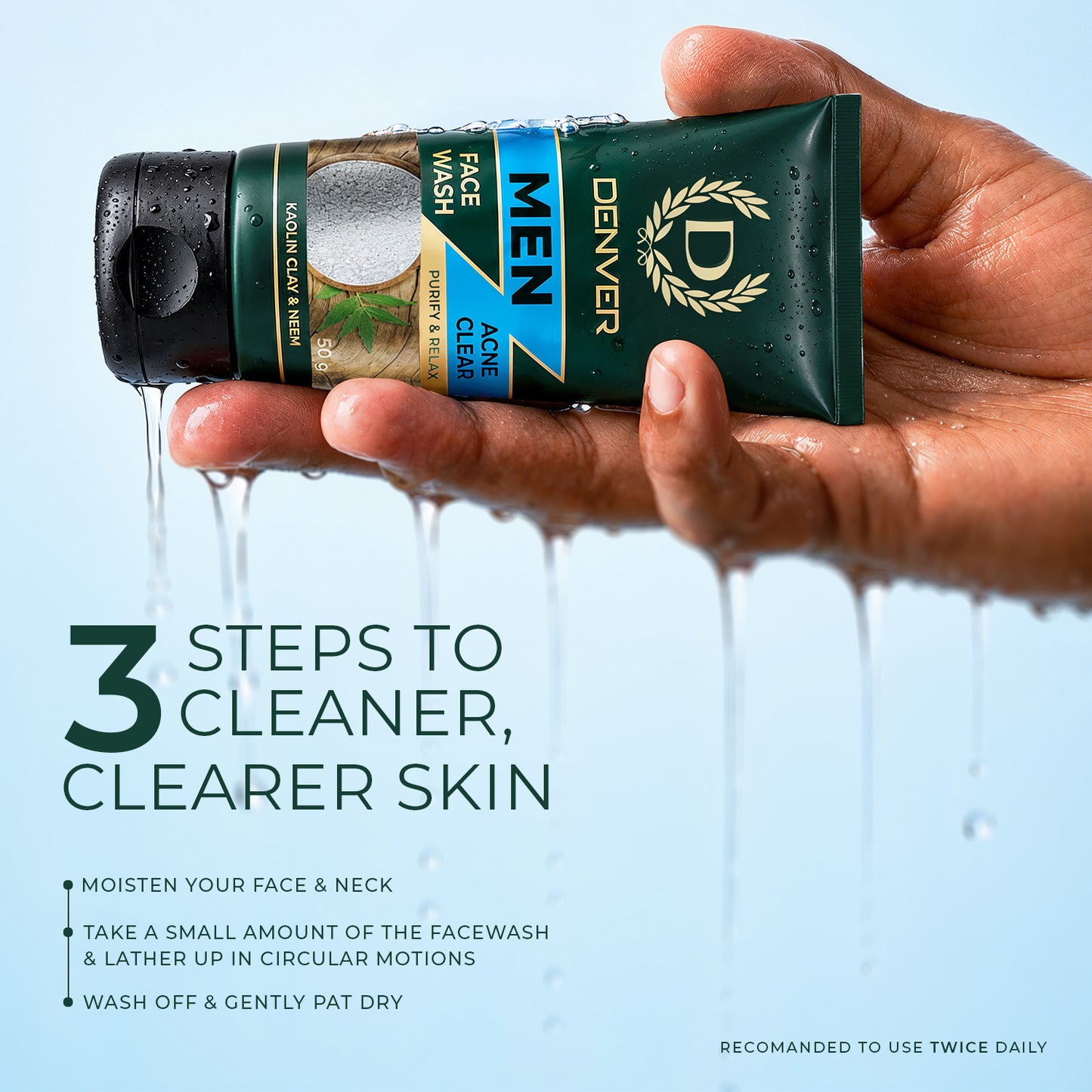 Acne Clear Face Wash 50GM | DENVER