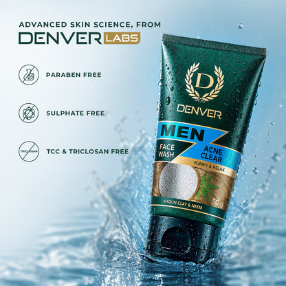 Acne Clear Face Wash 50GM | DENVER