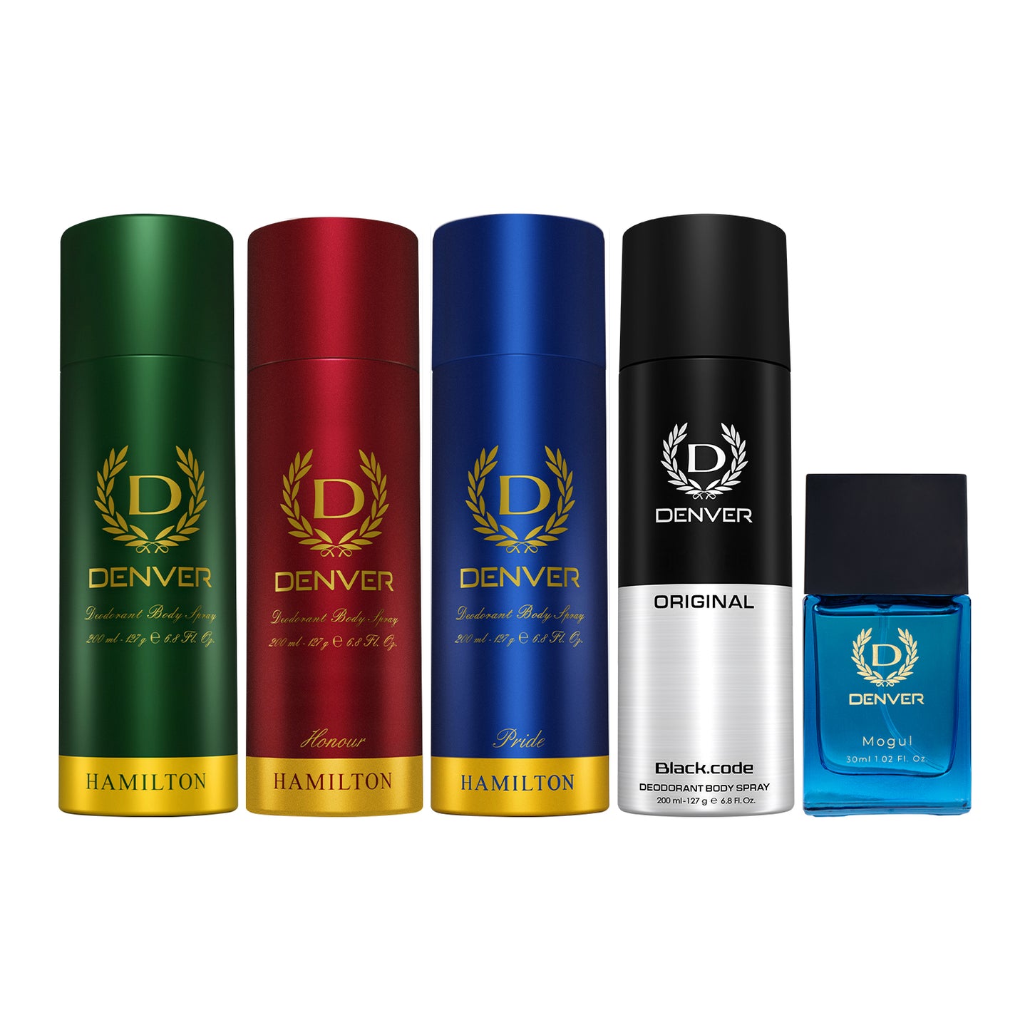 Hamilton + Honour + Pride + Black Code Original) 200ml Deos & Mogul 30ml Perfume
