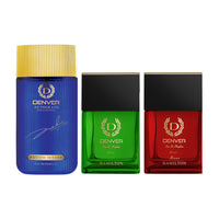 Denver Pack Of 3 Perfumes (Mystic Ocean + Hamilton + Honour) - 60ml Each