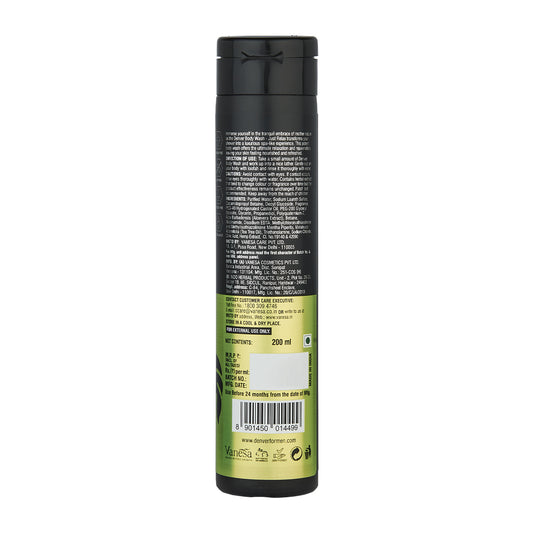Denver Just Relax Body Wash back side