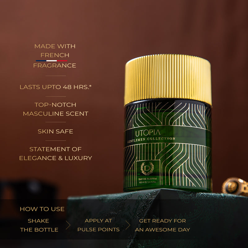Pack of 3 Denver Gentlemen Collection Magnus, Elixir & Utopia 100ml Perfume