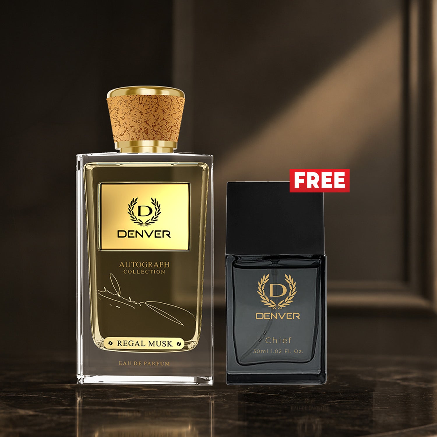 SRK Autograph Regal Musk Perfume  100ml | Free Chief Perfume 30ml | DENVER