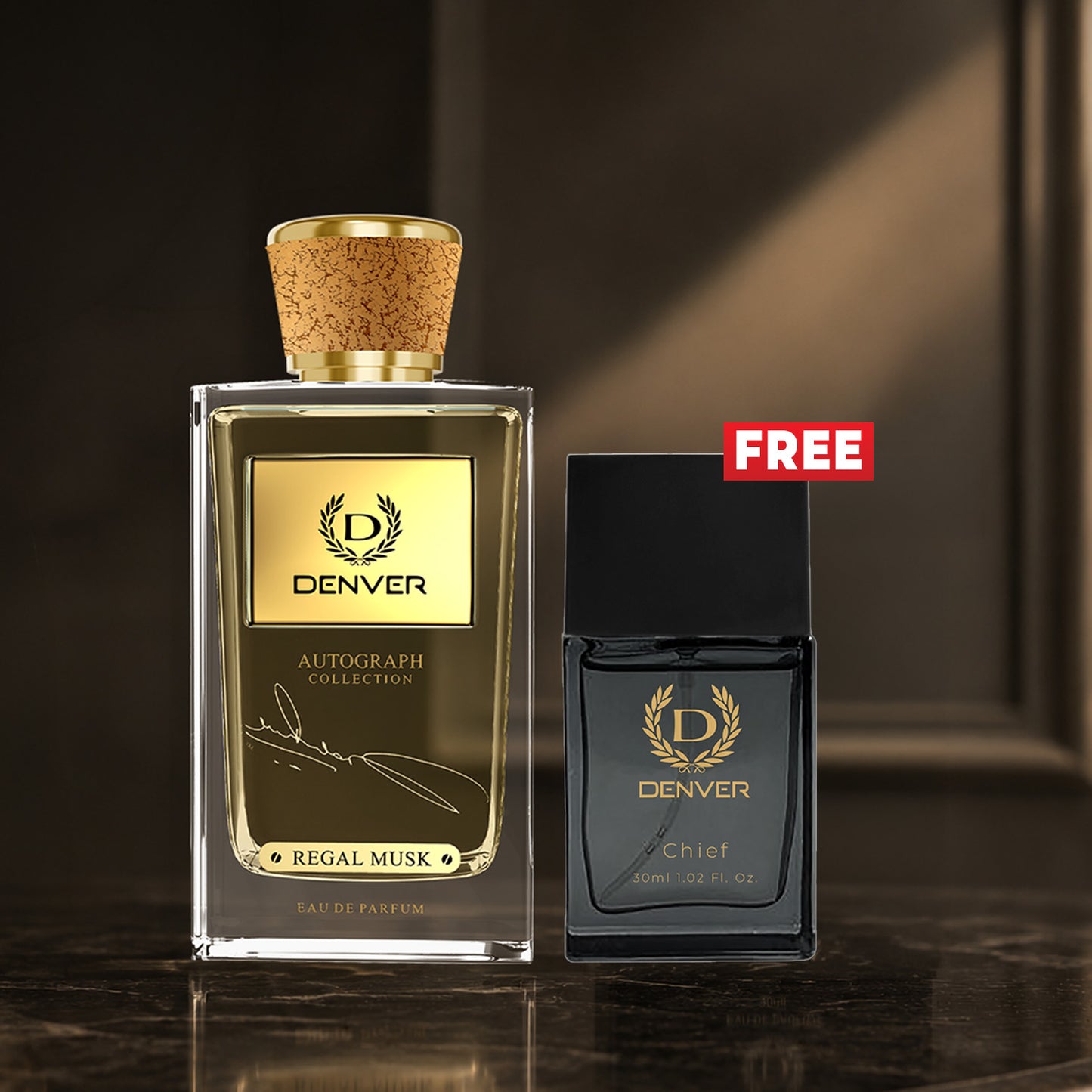 SRK Autograph Regal Musk Perfume  100ml | Free Chief Perfume 30ml | DENVER