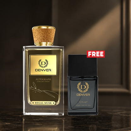 SRK Autograph Regal Musk Perfume  100ml | Free Chief Perfume 30ml | DENVER