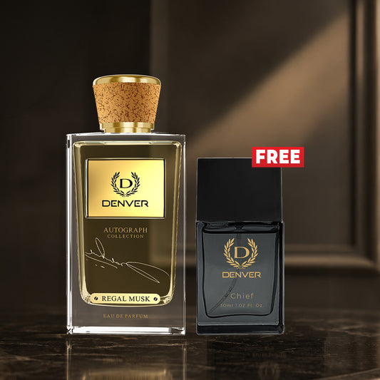 SRK Autograph Regal Musk Perfume  100ml | Free Chief Perfume 30ml | DENVER