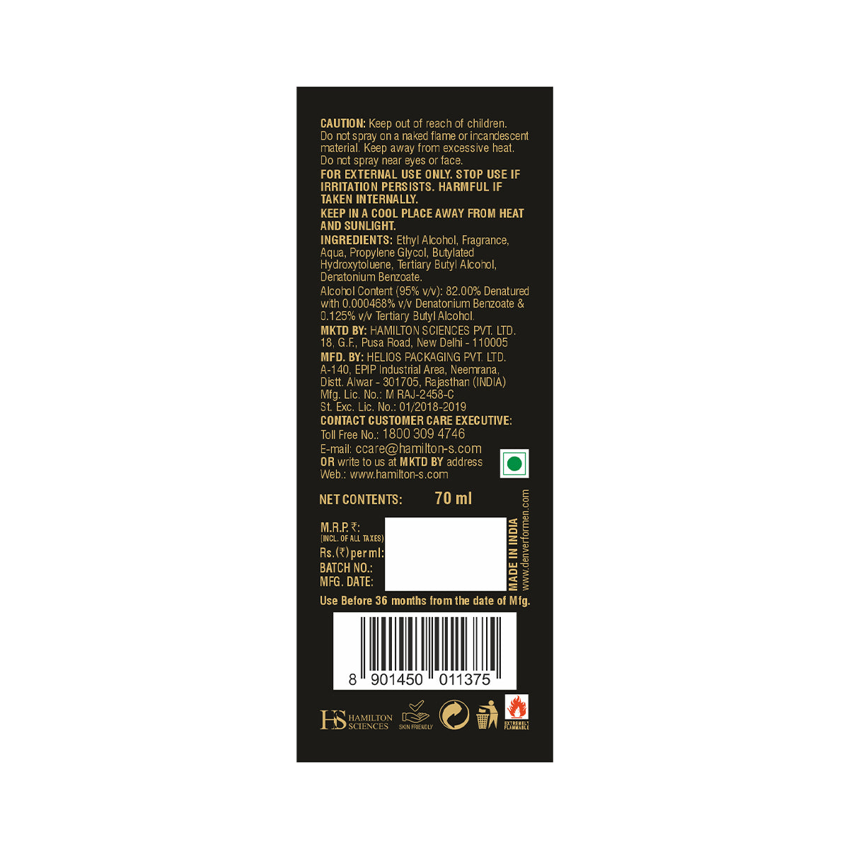 Denver Champ Perfume Back Side