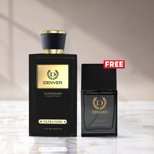 SRK Autograph Ultra Noir Perfume 100ml | Free Chief Perfume 30ml | DENVER