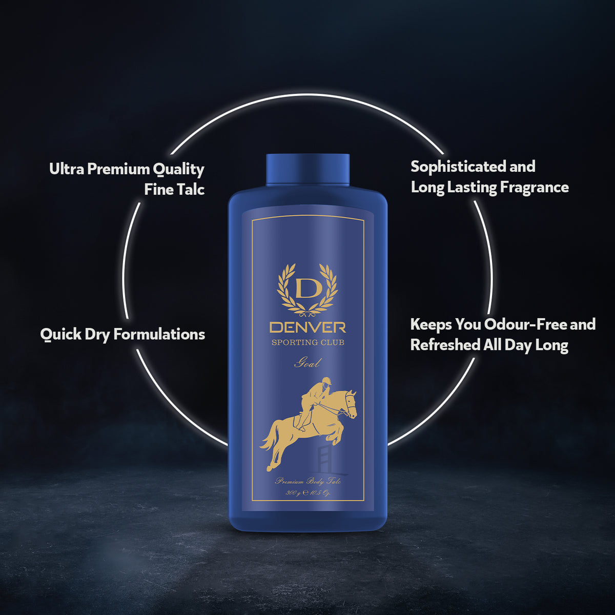 Denver Goal Body Talc 300g Features
