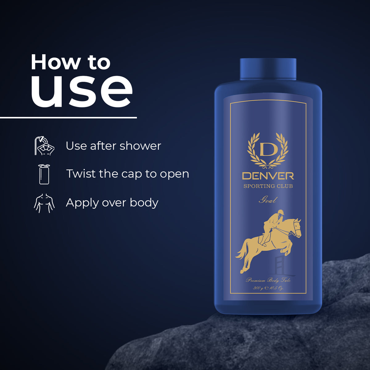 Denver Goal Body Talc 300g How To Use?