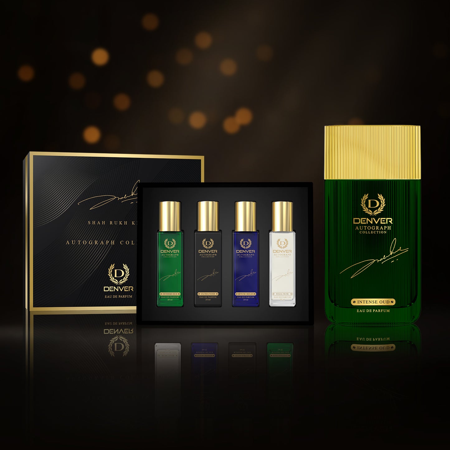 DENVER SRK Autograph Gift Set 4x20ml | Free SRK Intense Oud Perfume 60ml