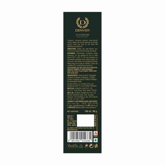 Denver Emperor Deodorant Back side