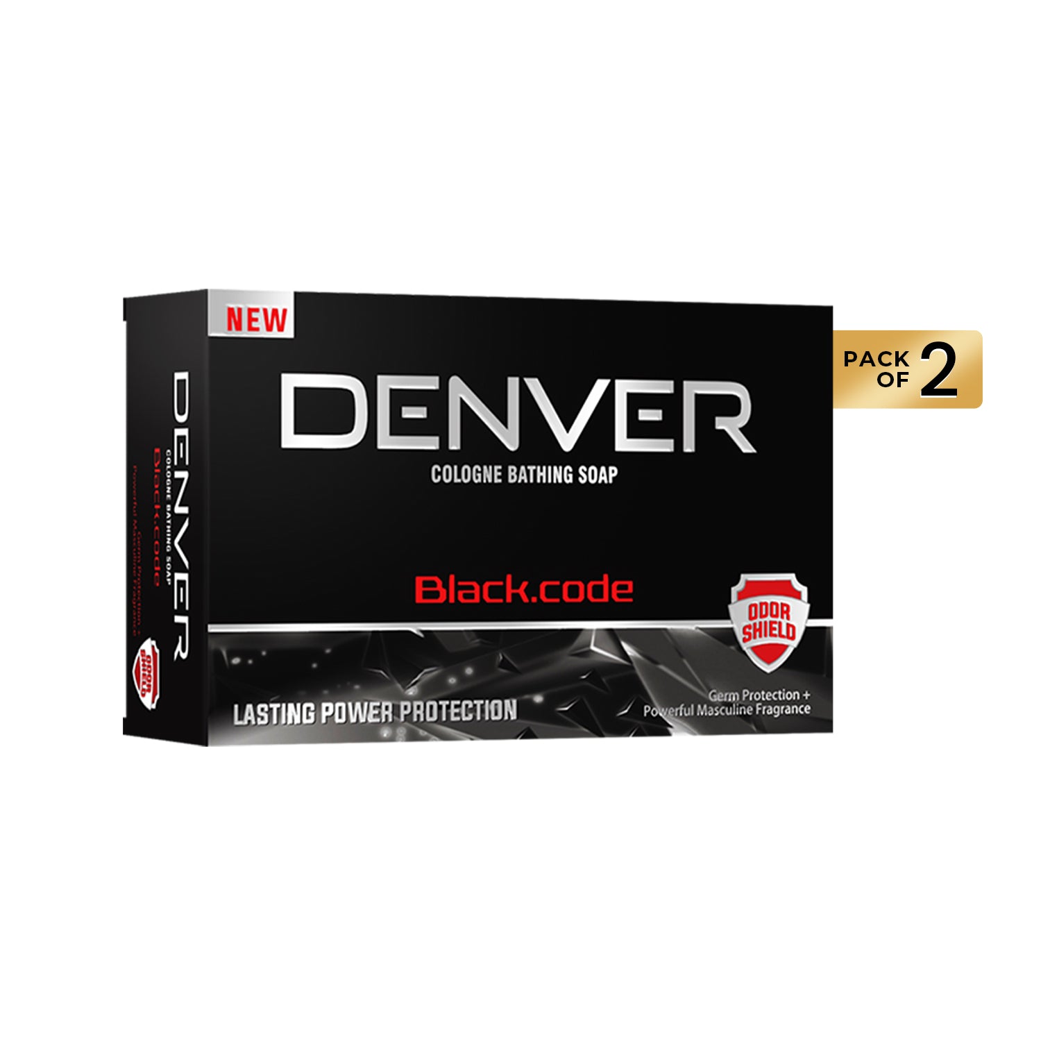Pack of 2 Black Code Cologne Soap 125g | DENVER