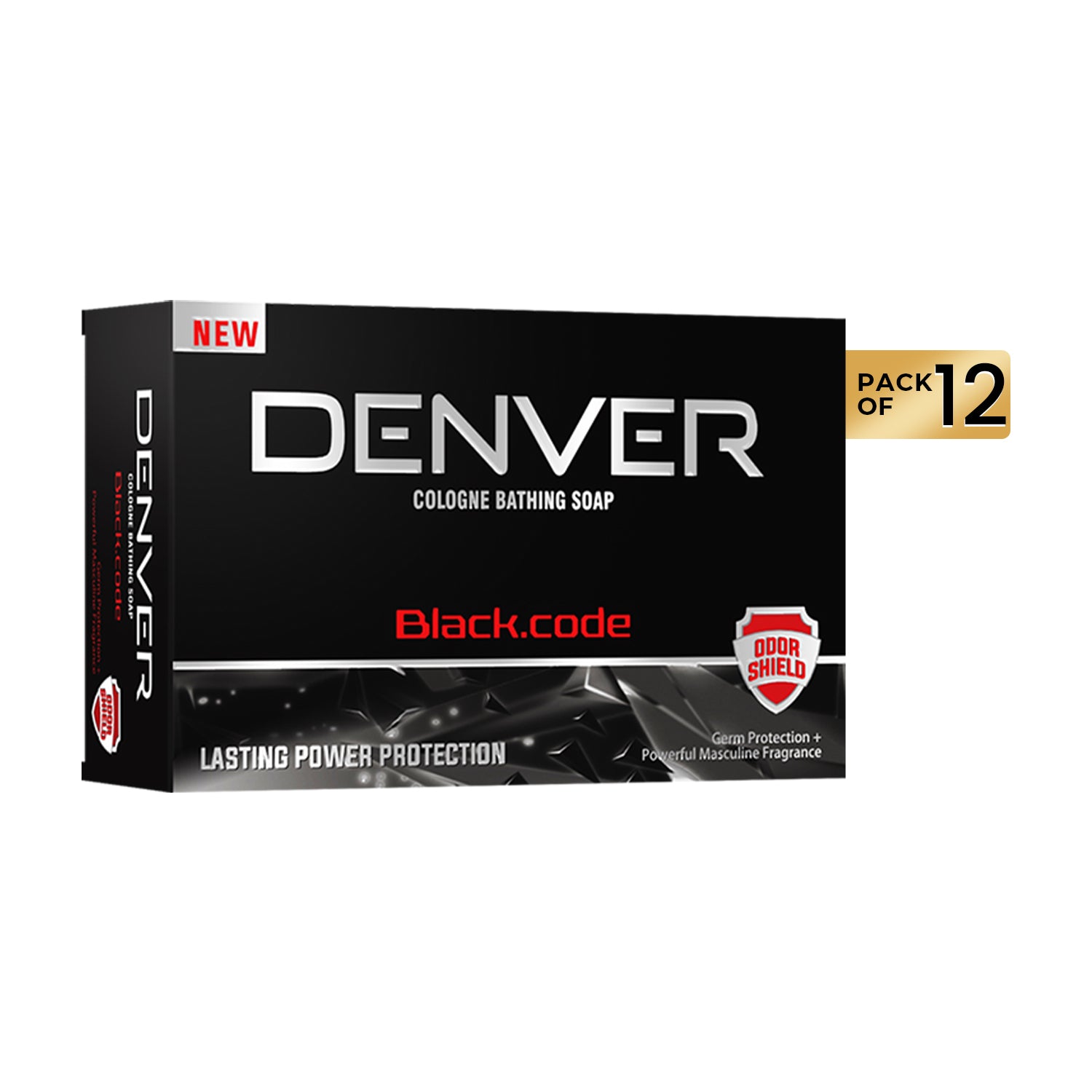 Pack of 12 Black Code Cologne Soap 125g | DENVER