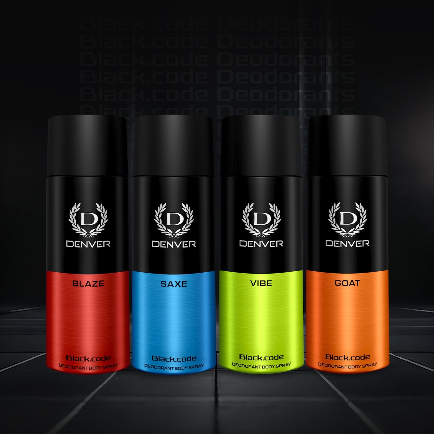 Denver Pack of 4 Deos (Vibe + Blaze + Goat + Saxe) - 150ml Each