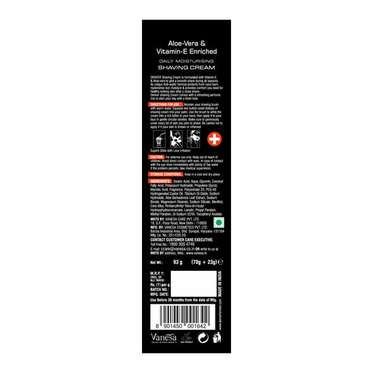 Black Code Shaving Cream Back Side