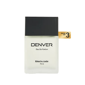 Denver Black.Code 70ml pack of 3