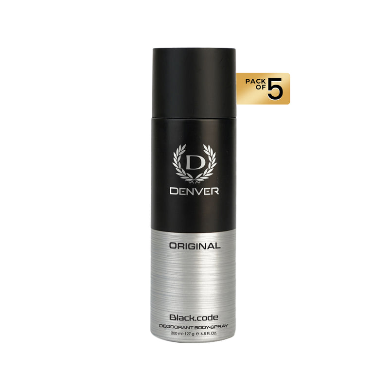 Denver Black.code 200ml pack of 5