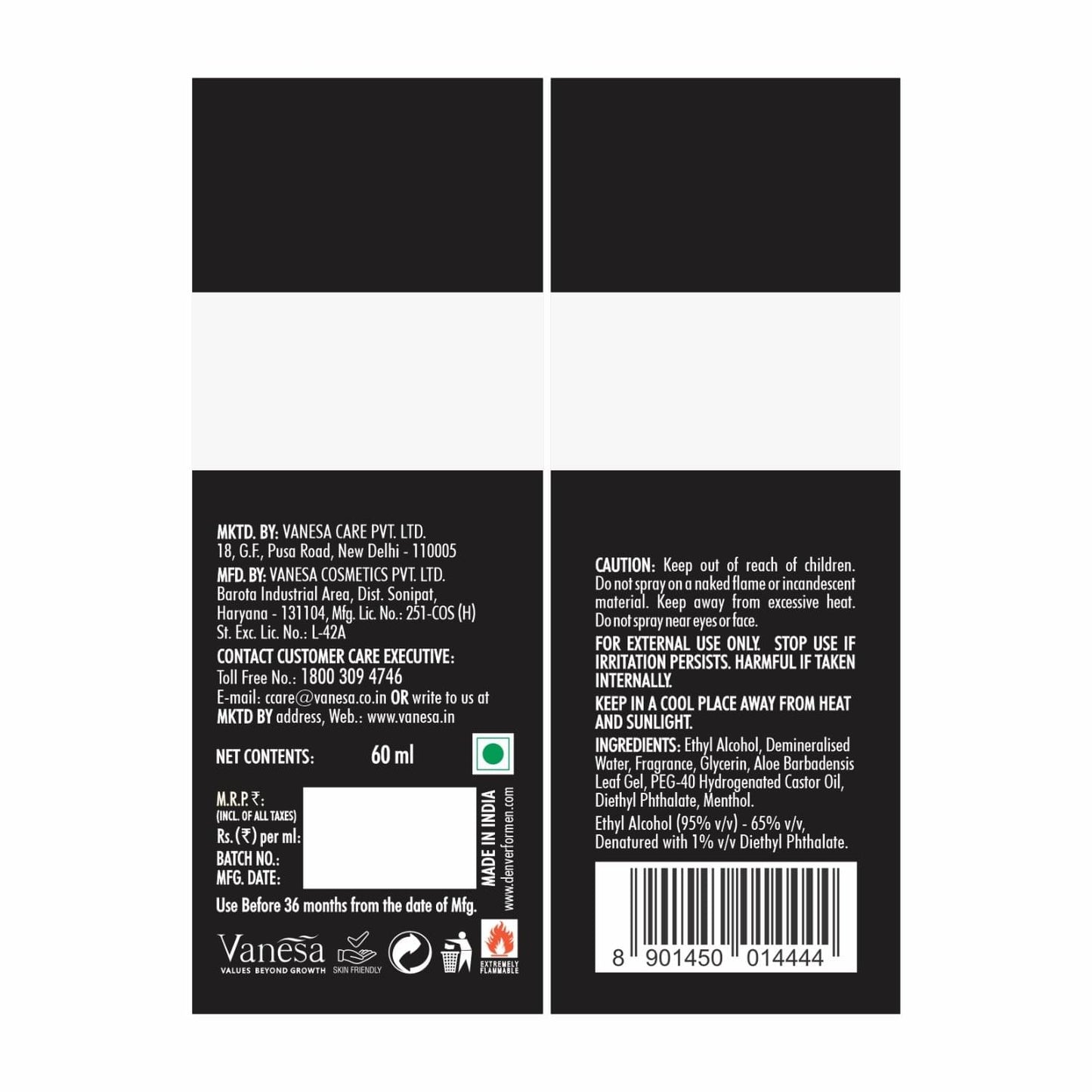 Denver Black Code Perfume Back Side