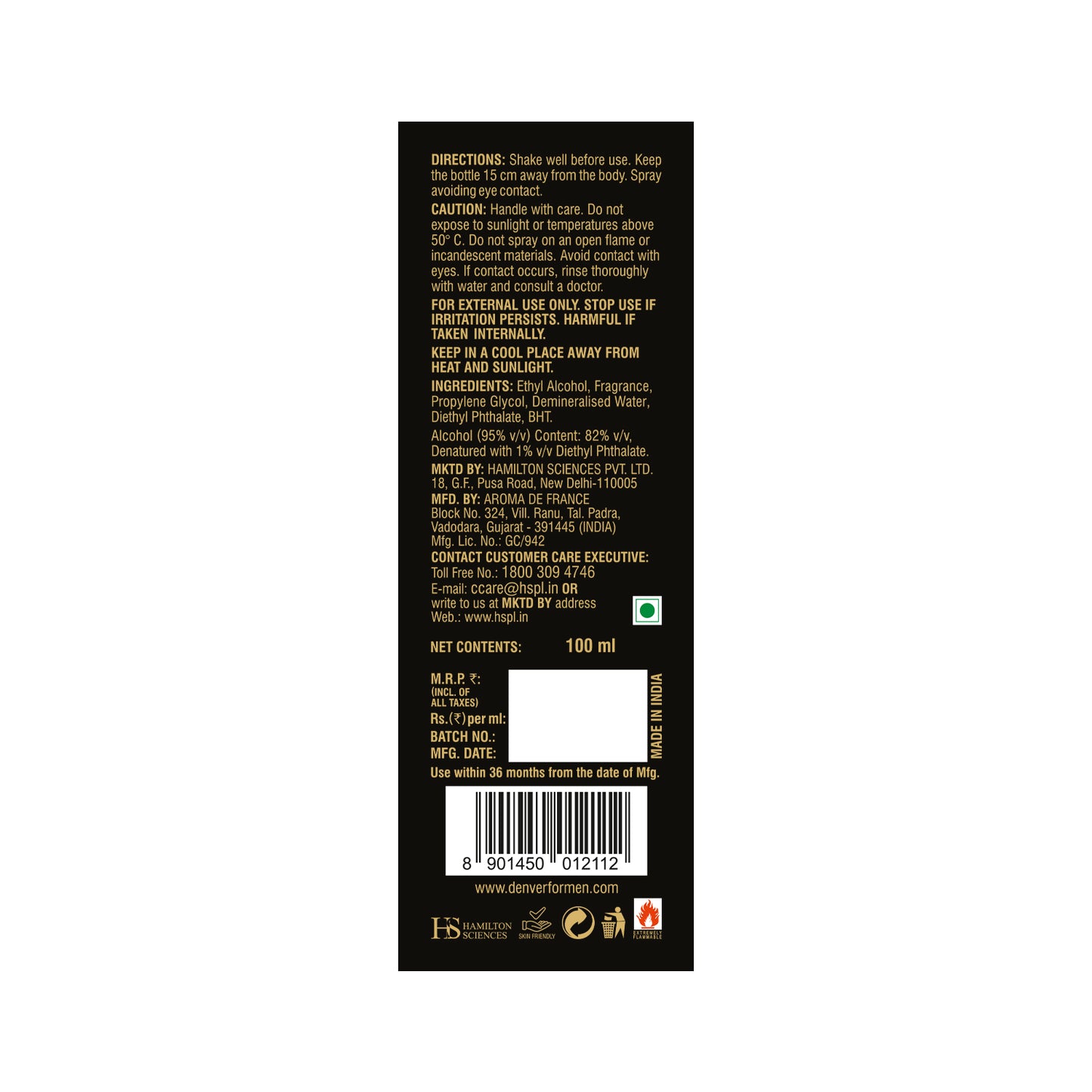 Caliber Perfume 100ml