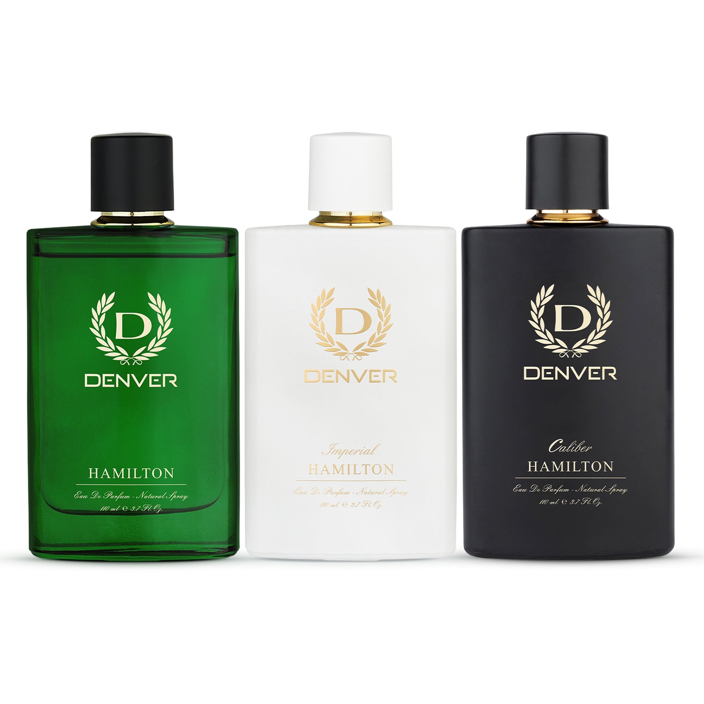 Pack of 3 Perfumes (Hamilton + Imperial +Caliber) - 110ml Each | DENVER