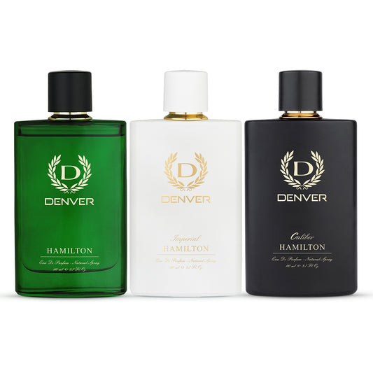 Pack of 3 Perfumes (Hamilton + Imperial +Caliber) - 110ml Each | DENVER