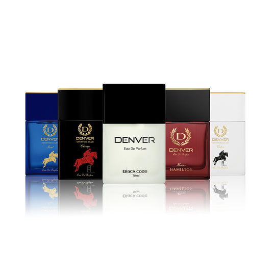 Denver Pack of 5 Perfumes (Champ + Black Code + Honour + Goal + Victor) - 70ml Each