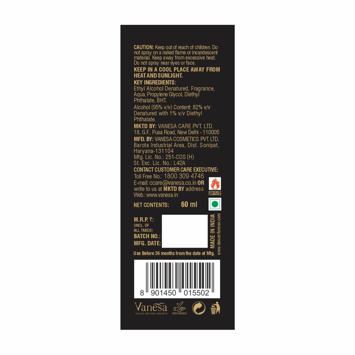 Denver Champ Perfume Back Side