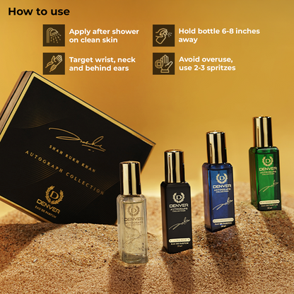  SRK Autograph Gift Set of 4 -20ml - How To Use?