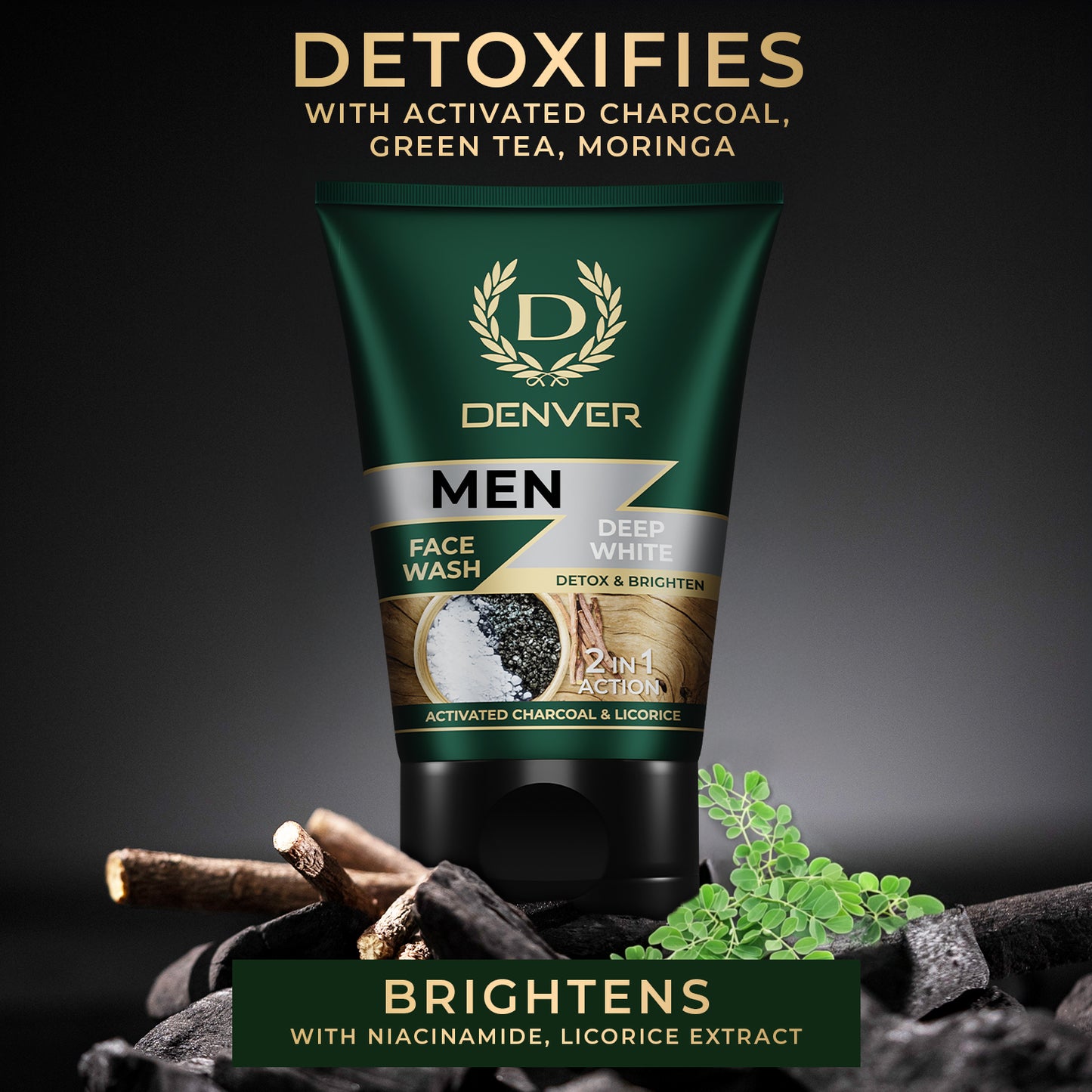 DENVER Deep White 2 in 1 Face wash 100g