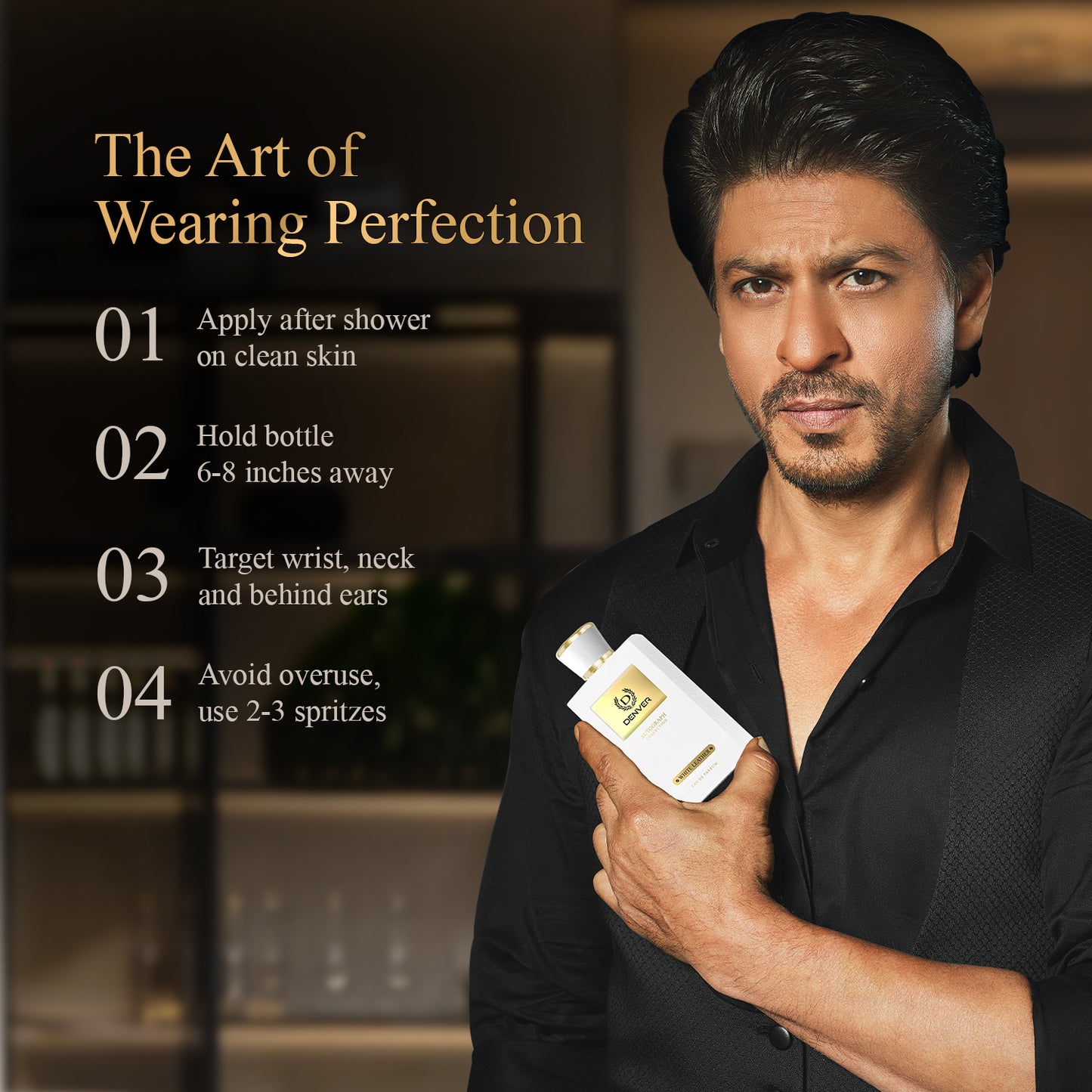 SRK Autograph Perfume White Leather 100ml | Honour, Caliber, Imperial & Black Code Original Nano Deo 50ml