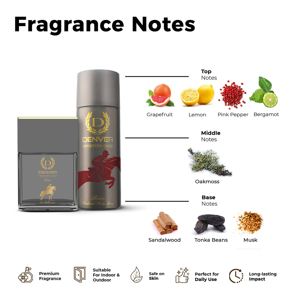 Sporting Club Rider GiftPack for Men -200ml+70ml | DENVER