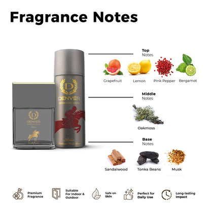 Sporting Club Rider GiftPack for Men -200ml+70ml | DENVER