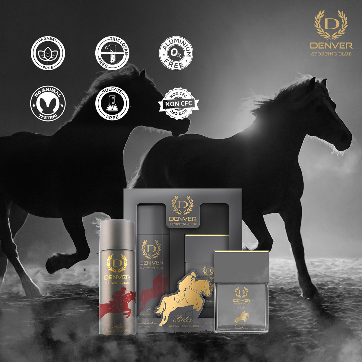 Sporting Club Rider GiftPack for Men -200ml+70ml | DENVER
