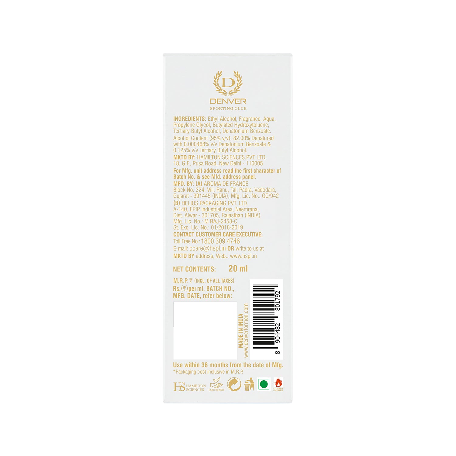Victor Perfume 20ml - Back Side