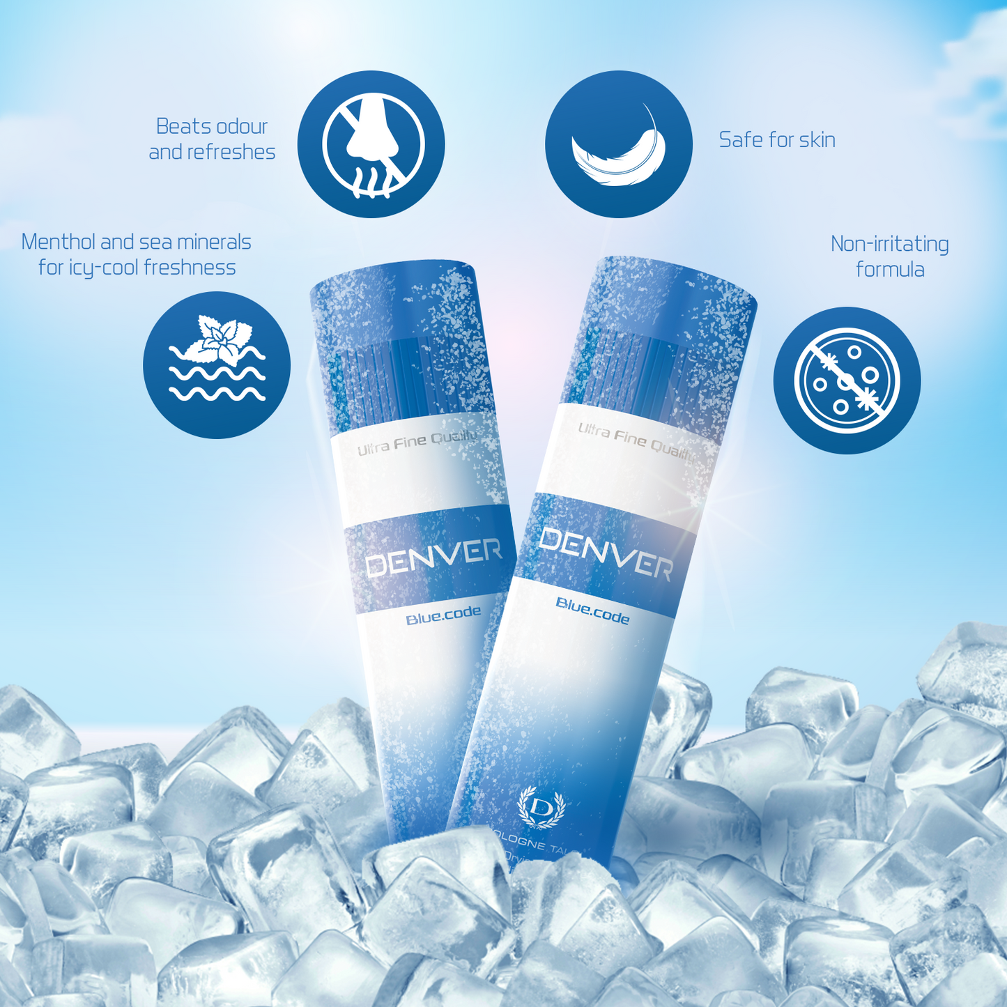 DENVER Blue Code talc 300gm