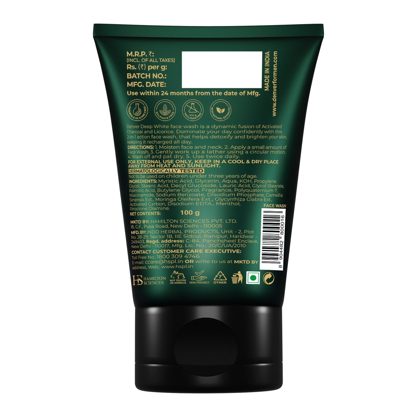 DENVER Deep White 2 in 1 Face wash 100g