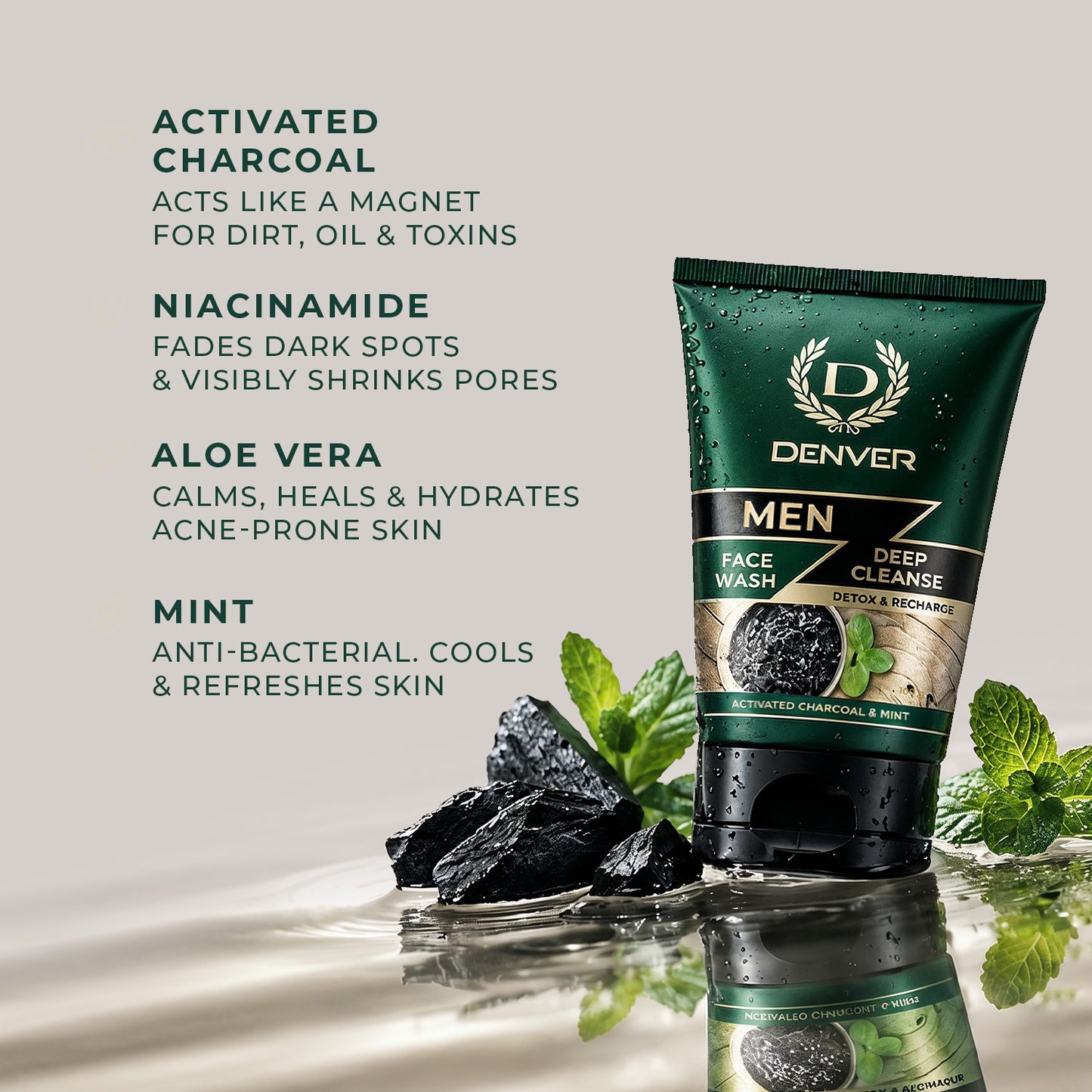 Pack of 3 Deep Cleanse Face Wash - 100gm Each | DENVER
