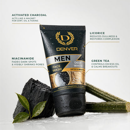 Deep White 2 in 1 Face wash 100g | DENVER