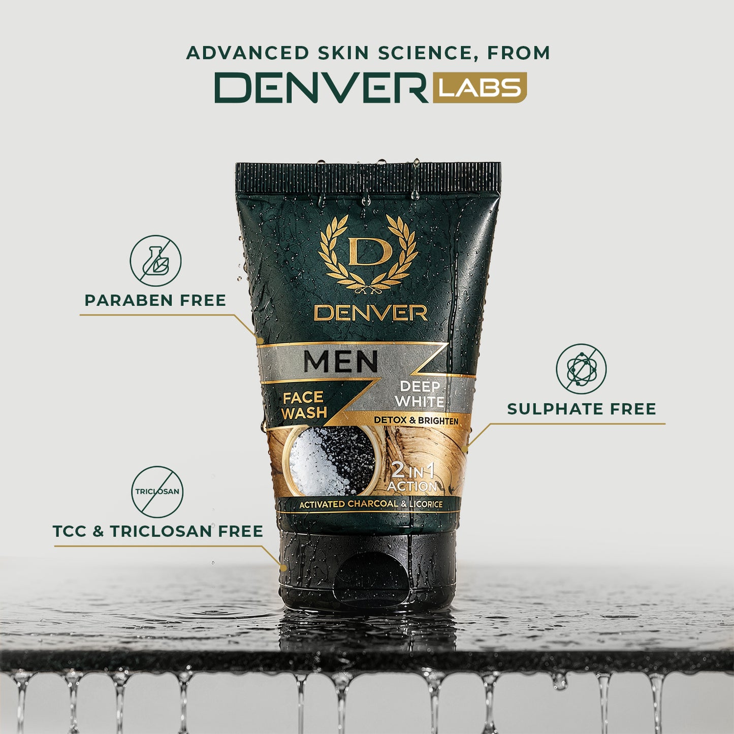 Deep White 2 in 1 Face wash 100g | DENVER
