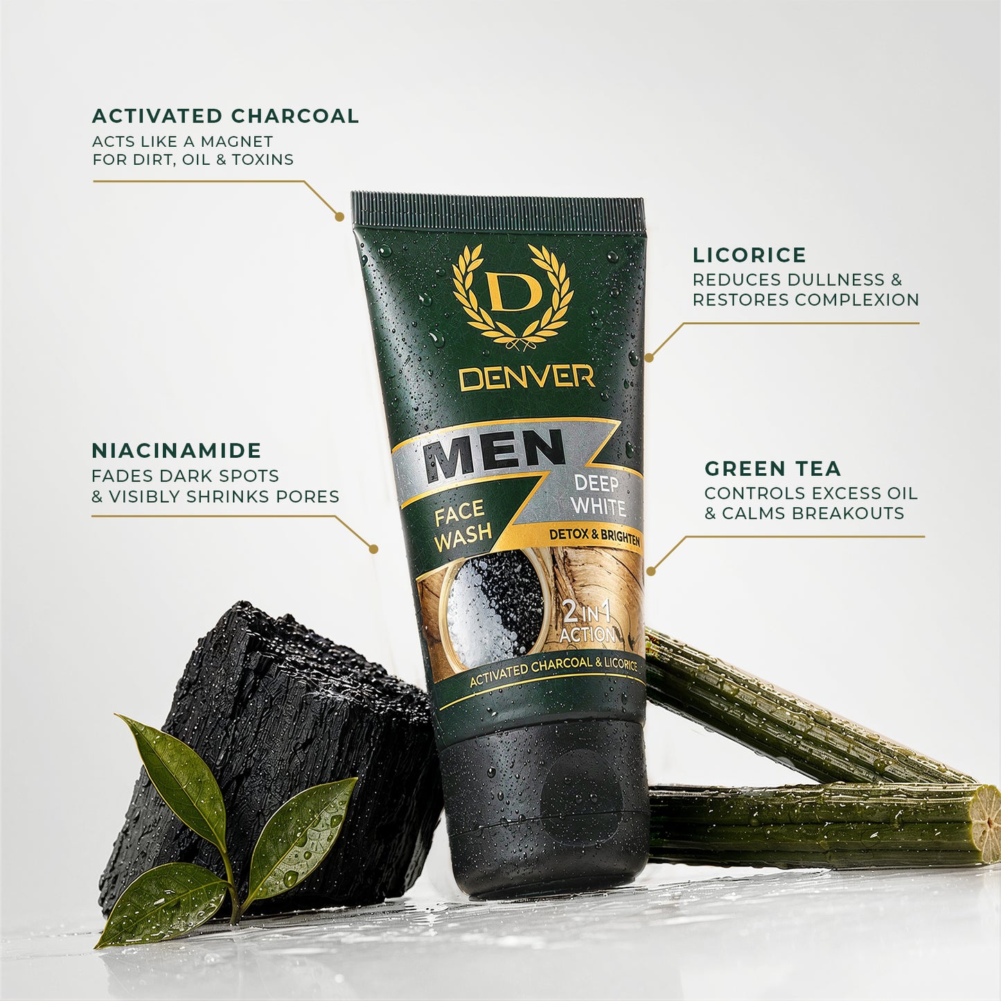 Deep White 2 in 1 Face wash 50g | DENVER