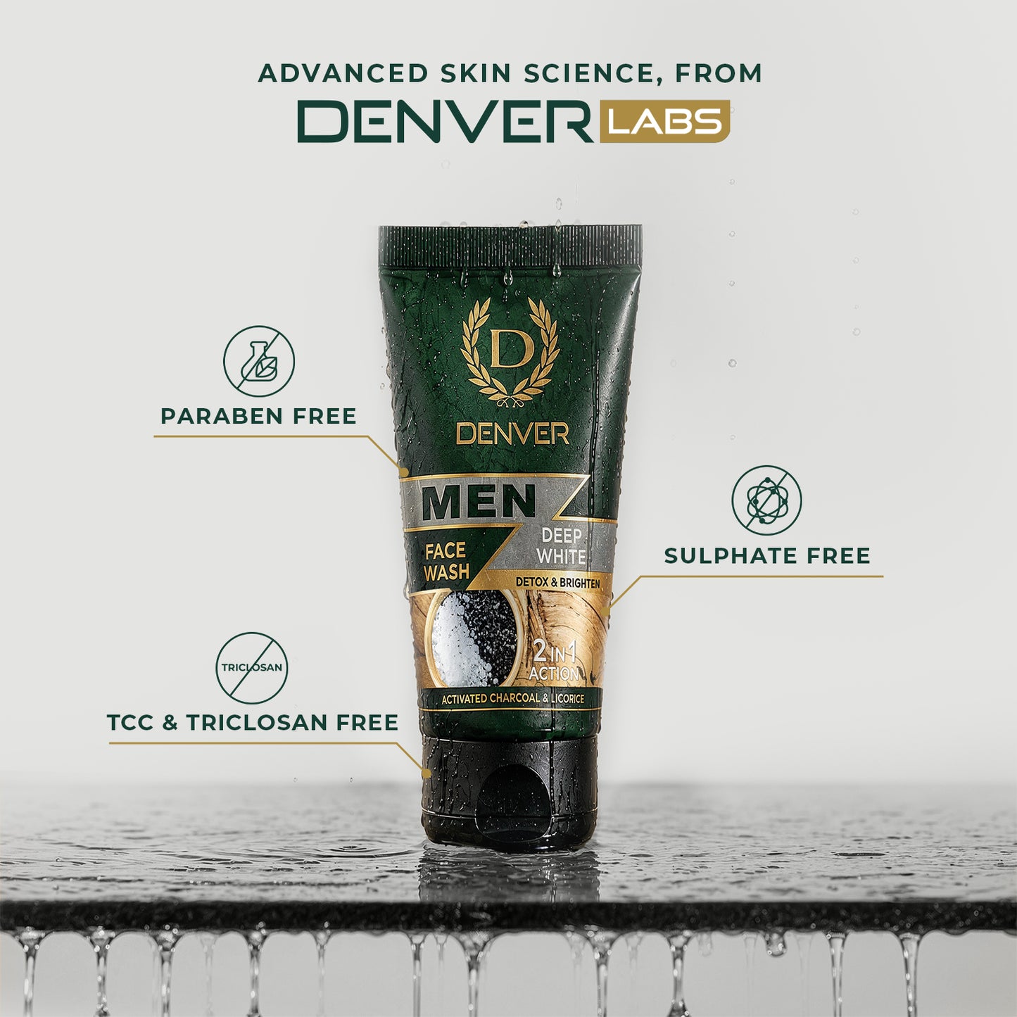 Deep White 2 in 1 Face wash 50g | DENVER