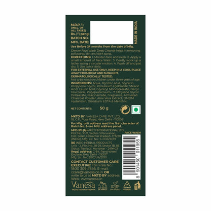 Denver Deep Cleanse Face Wash Back Side