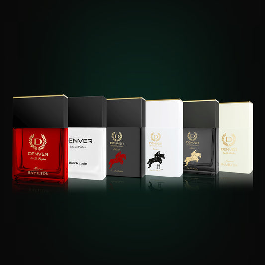Pack of 6 Perfumes (Black.code + Rider + Honour + Victor + Imperial + Champ Perfumes), 60 ml Each