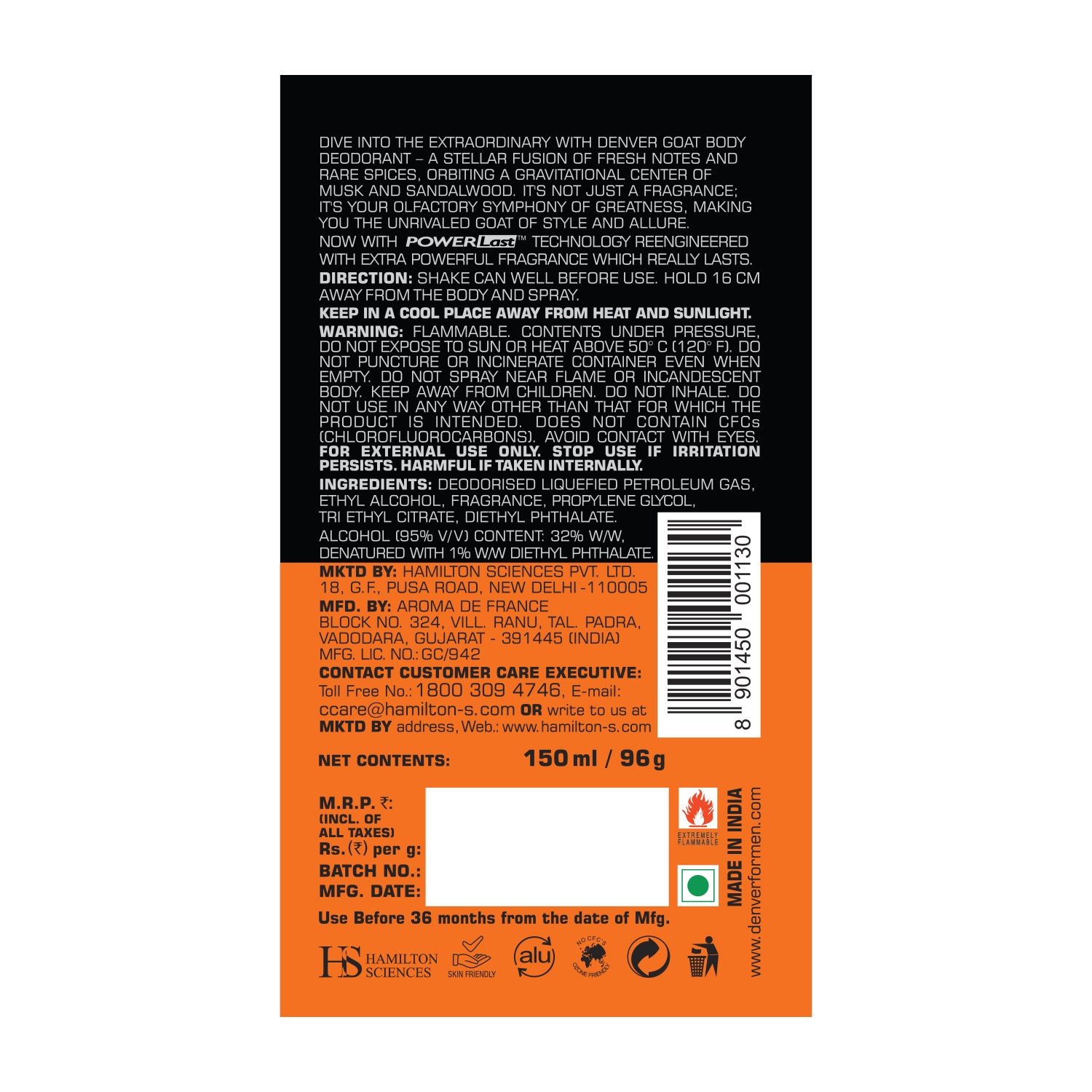 Denver Goat Deo Back Side