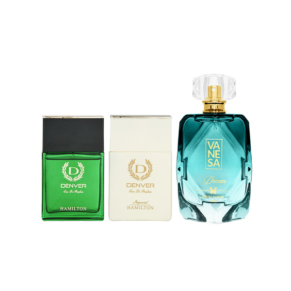 Dream Perfume Vanesa 100ml + Imperial Perfume 70ml + Hamilton Perfume 70ml
