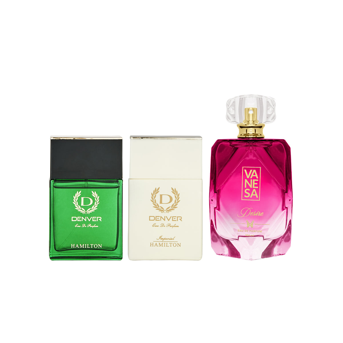 Fantasy Perfume Vanesa 100ml + Imperial Perfume 70ml + Hamilton Perfume 70ml
