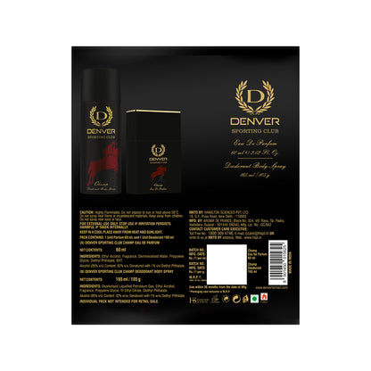 Sporting Club Champ Premium Gift Pack | 60ml Perfume | 165ml Deodorant  | DENVER
